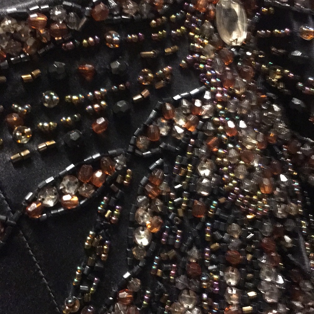 Sue Wong Nocturne formal floor length beaded gown.